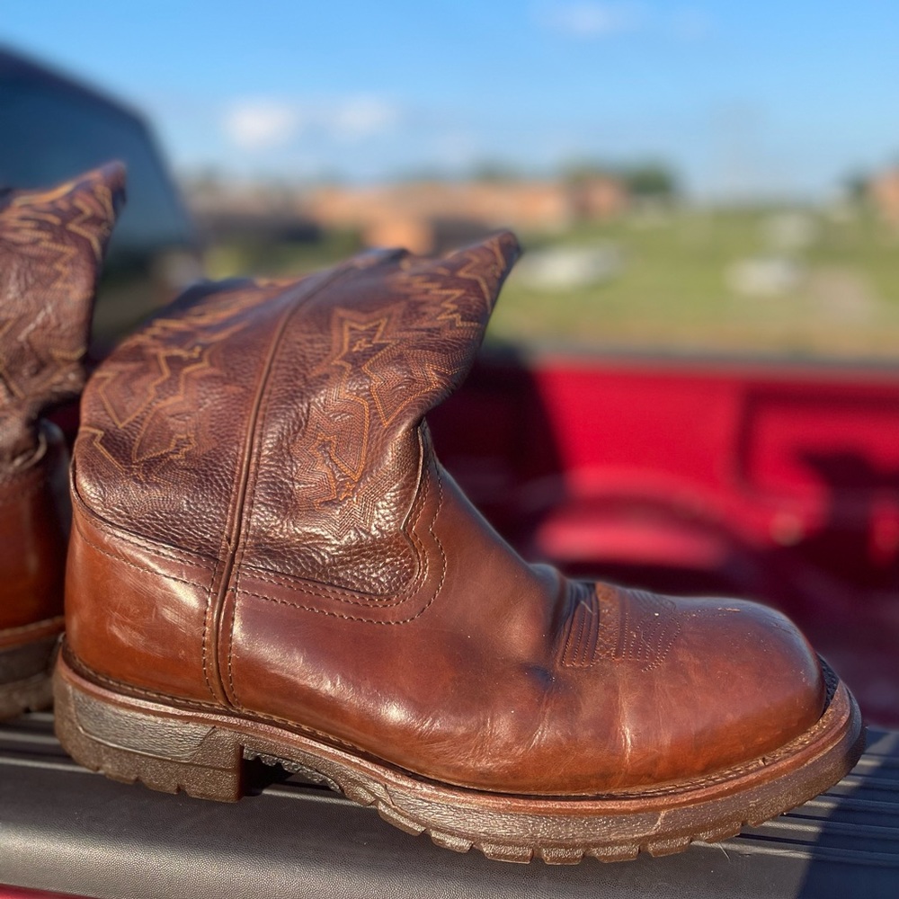 Rocky Steel toe western Slip on boots